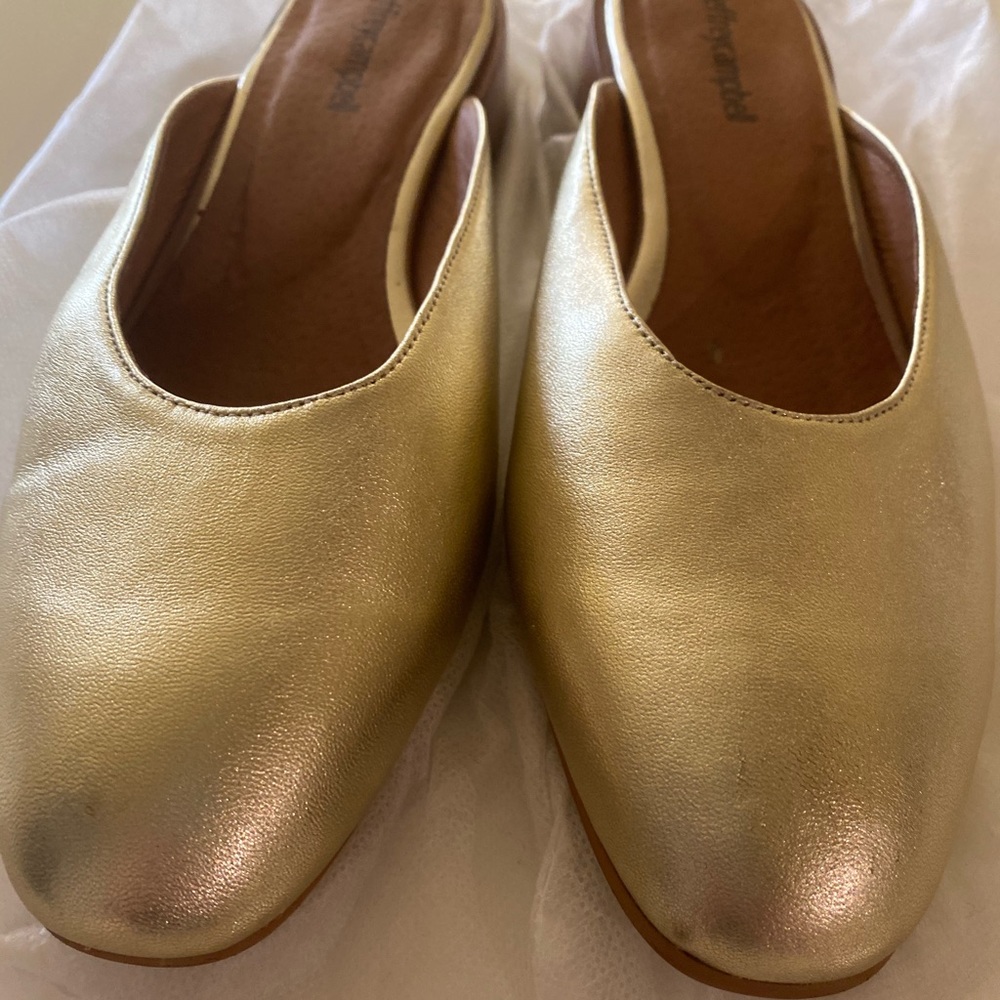 Jeffery Campbell Gold Mules